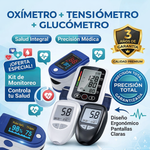 💙 Medisalud Pro™ Combo Médico 3 en 1 – Controla Oxígeno, Glucosa y Presión Arterial Desde Casa