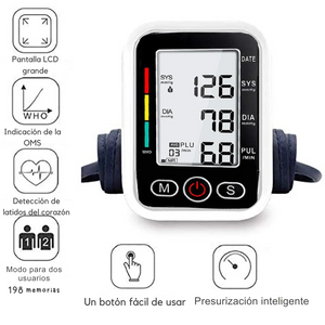 Tensiómetro Digital Automático MediSalud PRO© | Medidor de Presión y Pulso con USB